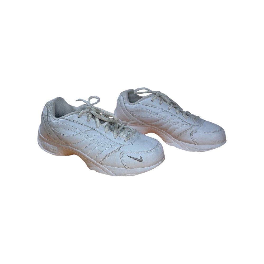 Nike Air Liner White Leather Walking Shoes Women 7.5‎ AmpliFoam 191117-102